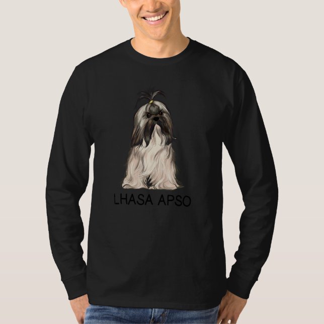 Camiseta Lhasa Apsos Cachorro Louco (Frente)