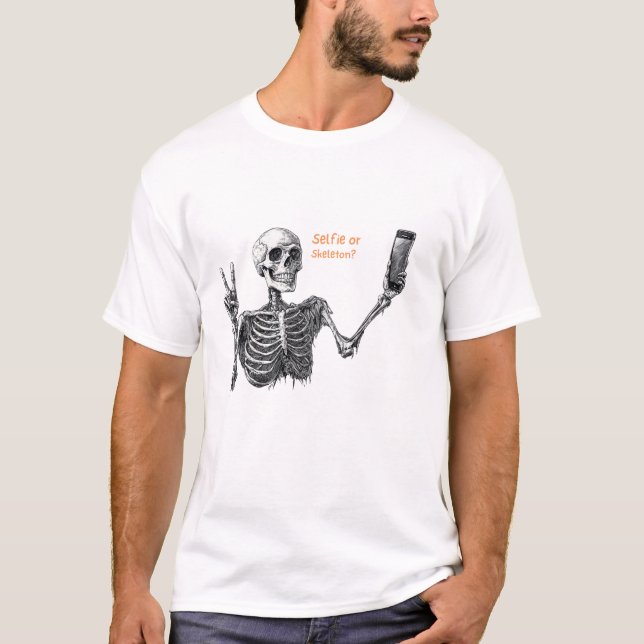 Camiseta L'Humour Noir pour Halloween 📱💀 (Frente)