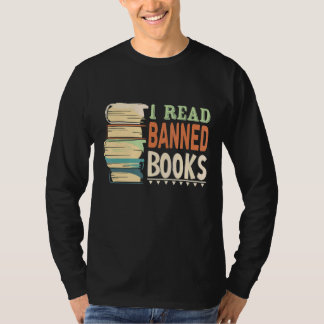 Camiseta Li Livros Banidos Com Livros E Bookworms E Rea