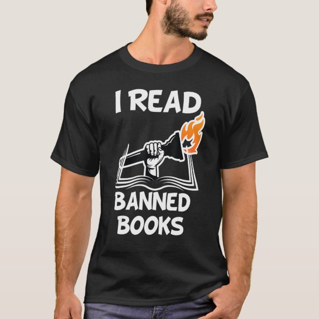 Camiseta Li Livros Banidos Leitores Aviários Leitores Bibli (Frente)