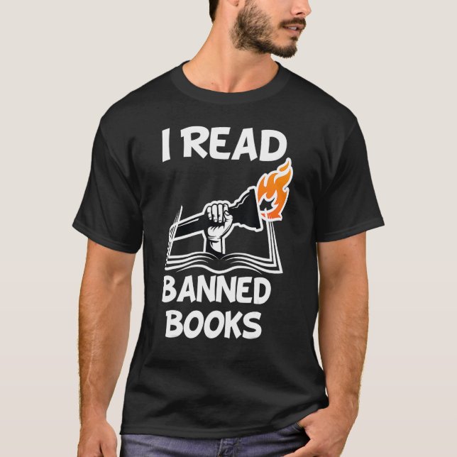 Camiseta Li Livros Banidos Leitores Aviários Leitores Bibli (Frente)