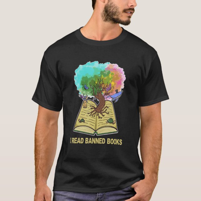 Camiseta Li Livros Banidos Que Sobrevivi A Ler Livro Banido (Frente)