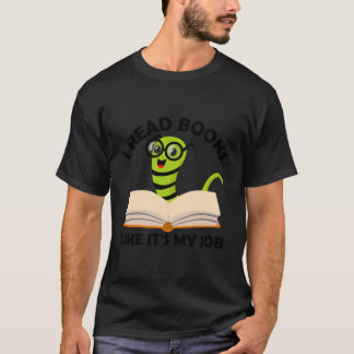 Camiseta Li Livros Como Se Fosse Meu Trabalho Lendo Bibliot