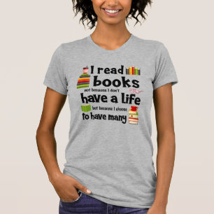 Camiseta Li Livros Porque Lidero Muitas Vidas