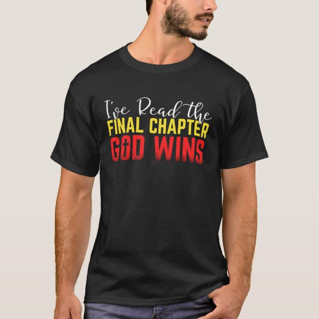 Camiseta Li o último capítulo que Deus ganha em Christian F (Frente)