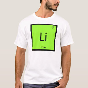Camiseta Li - Química da Fruta Lima Símbolo da Tabela Perió
