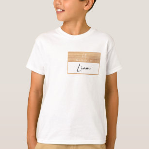 Camiseta Liam Name Shirt Boys Olá Meu Nome É Label Kids