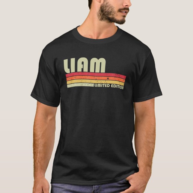 Camiseta LIAM Nome do presente personalizado Funny Retro Vi (Frente)