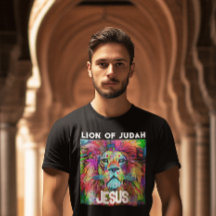 LIÃO DE JUDAH JESUS CHRISTIAN T-SHIRTS