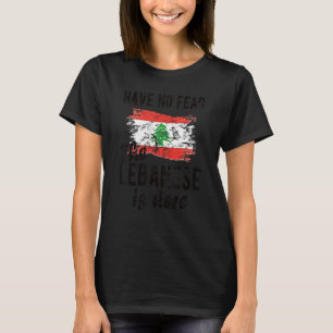 Camiseta Libanês Está Aqui Bandeira Raízes Libanesas