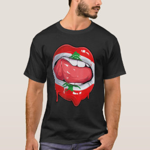 Camiseta Líbano Bandeira do Ventilador Sul Futebol libanês