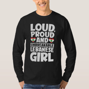 Camiseta Líbano Bandeira Orgulhosa Libaneses Homens e Mulhe