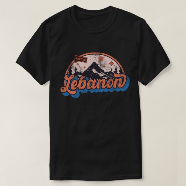 Camiseta Líbano, Connecticut (Frente do Design)