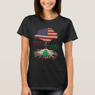 Camiseta Líbano e América Bandeira EUA Raízes Corrida Liban