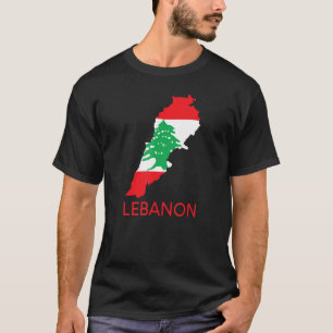 Camiseta Líbano Flag Cedar Tree Beirut Libanês Arabe Ara
