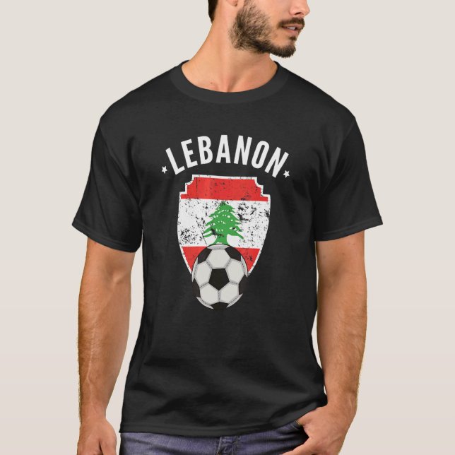 Camiseta Líbano Futebol Líbano Bandeira Orgulho Libanês (Frente)
