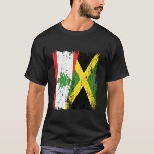 Camiseta Líbano Jamaica Meia Bandeira Libanesa Jamaicana He