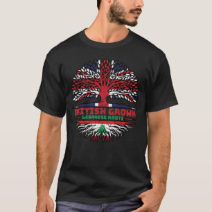 Camiseta Líbano Libanês Reino Unido Árvore Britânica