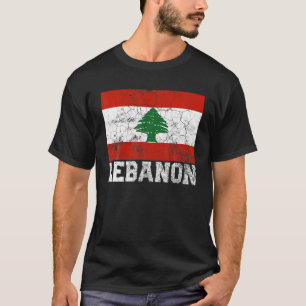 Camiseta Líbano Libanês Sinalizador Orgulho de Raízes Fa