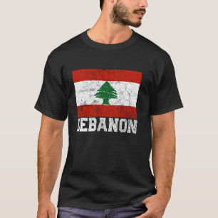 Camiseta Líbano Libanês Sinalizador Orgulho de Raízes Famíl