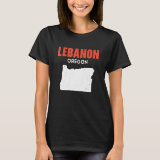 Camiseta Líbano Oregon EUA Estado América Viagem Oregoniano