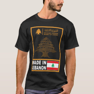Camiseta Líbano,Passaporte do Líbano,Mapa do Líbano,Bandeir