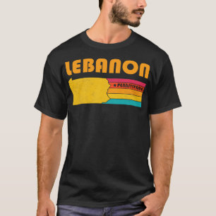 Camiseta Líbano Pensilvânia Vintage angustiou Souvenir