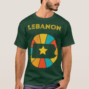 Camiseta Líbano Pensilvânia Vintage angustiou Souvenir 1
