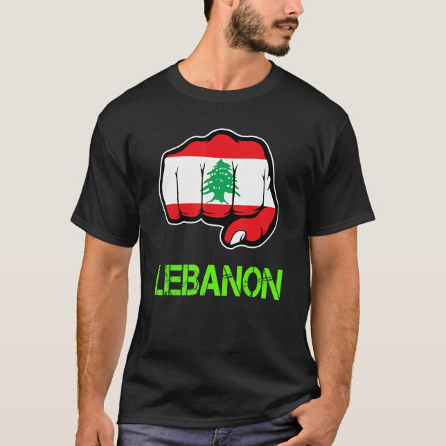 Camiseta Líbano Punch Líbano Bandeira Libanesa Independênci (Frente)