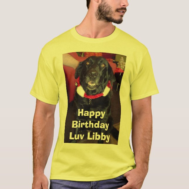 Camiseta Libby, BirthdayLuv feliz Libby (Frente)