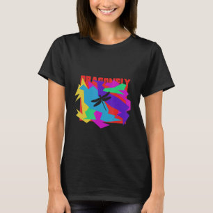 Camiseta Libélula Animal Mosaico Puzzle