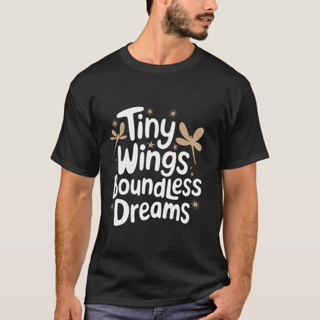 Camiseta Libélula Asas Minúsculas Sonhos Sem Limites (Frente)