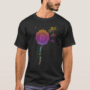 Camiseta Libélula Colorido Mandala Paz Zen Yoga Chakra O