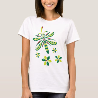 Camiseta Libélula com t-shirt V2 das flores