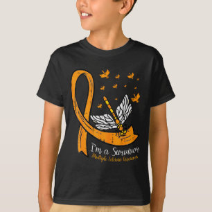 Camiseta Libélula de Fita Laranja Conscientização da Escler
