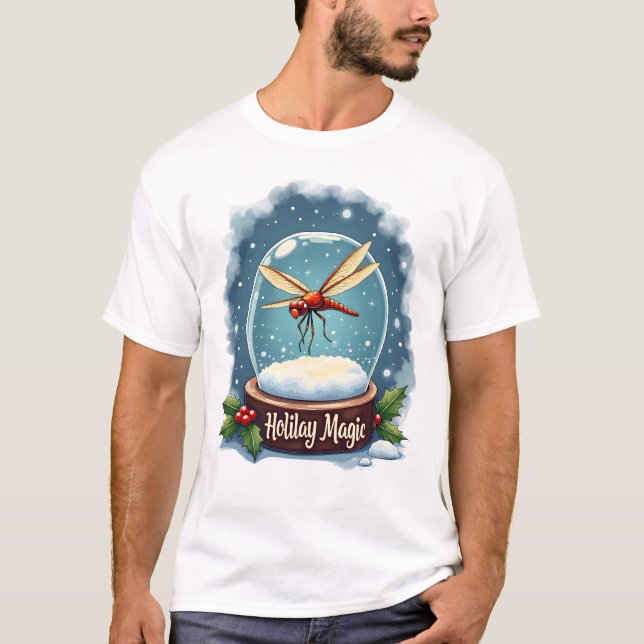 Camiseta Libélula de Globo de Neve (Frente)