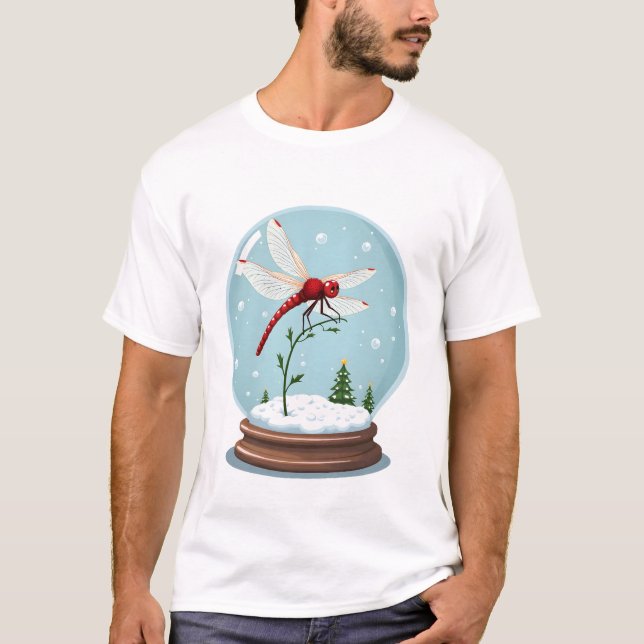 Camiseta Libélula de Globo de Neve (Frente)