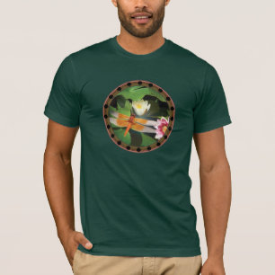 Camiseta Libélula e círculo de Lotus