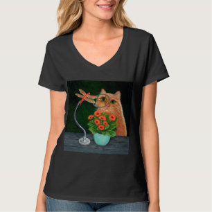 Camiseta Libélula e gato