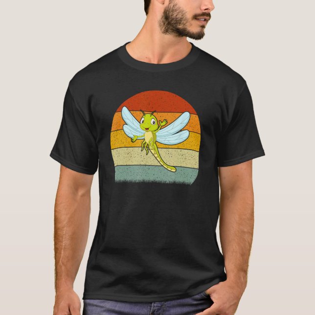Camiseta Libélula Estilo Retro Vintage (Frente)