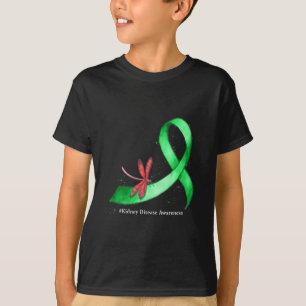 Camiseta Libélula Hippie Fita Verde Conscientização sobre D