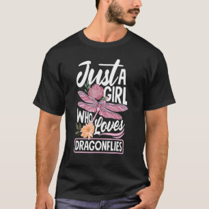 Camiseta Libélula Libélula Apenas Uma Garota Que Ama Libélu