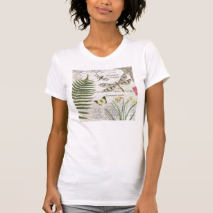 Camiseta libélula moderna do francês do vintage