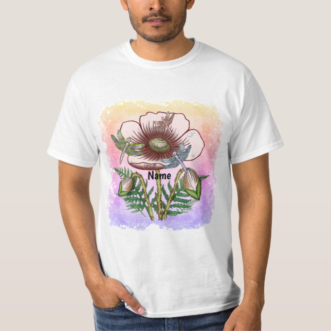 Camiseta Libélula Pálido Papoula  (Frente)