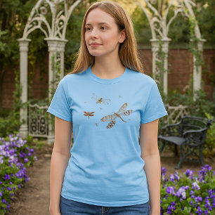Camiseta Libélulas arte do século XVIII