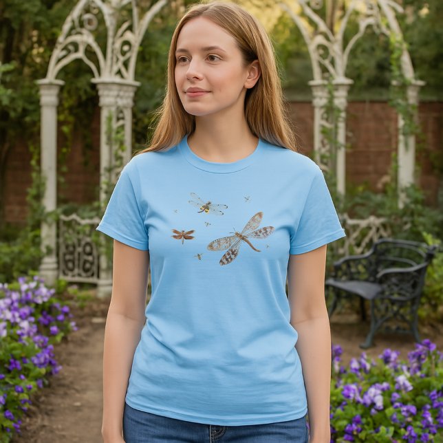 Camiseta Libélulas arte do século XVIII (Criador carregado)