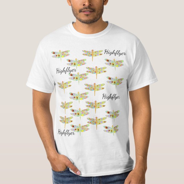 Camiseta Libélulas florais Highflyers  (Frente)