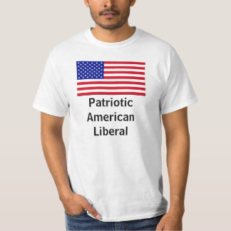 Camiseta Liberal americano patriótico (versão original)