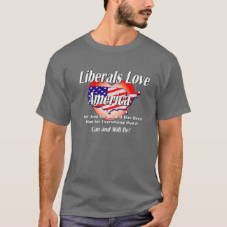 Camiseta Liberal-Amor-América-Preto