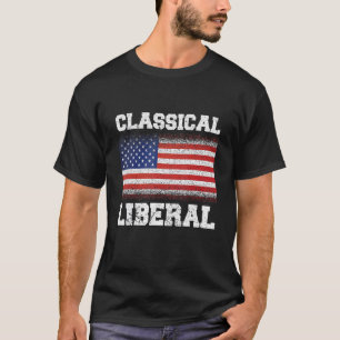 Camiseta Liberal Clássico com Bandeira Americana